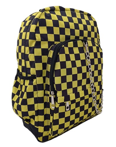 Zaino checker giallo - zaino, nero