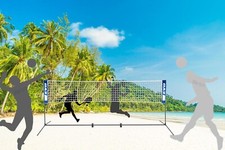 Rete portatile beach volley, altezza regolabile, rete tennis beach soccer paddle