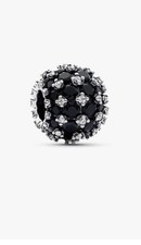 "PANDORA" CHARM PAVÉ NERO