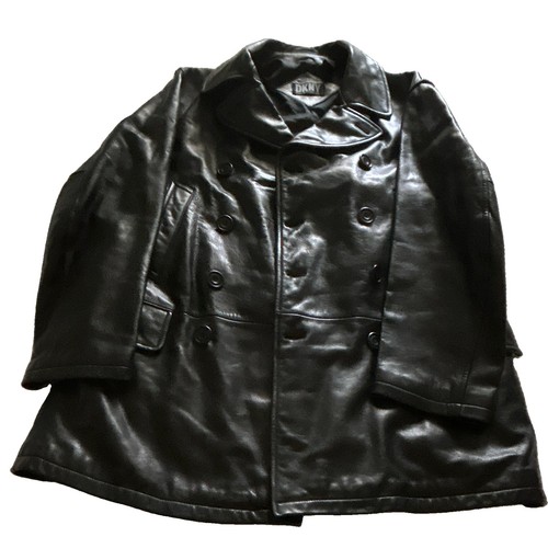 Dkny cappotto uomo nero - uomo, pelle