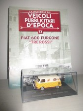 FIAT 600 FURGONE TRE ROSSI 1957 CON FASCICOLO SCALA 1:43