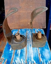 Coppia Di Lanterne In Ottone Vintage Da Tavolo Epoca Anni 40