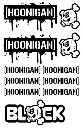 Kit adesivi logo hoonigan - adesivi,