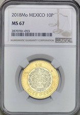 MESSICO 10 PESOS 2018 NGC MS