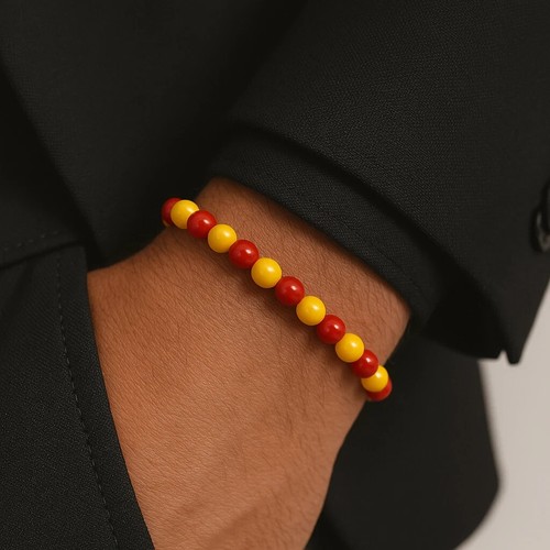 Bracciale perle 6mm giallo - bracciale,