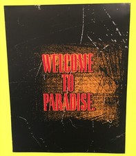 Guns N' Roses Paradise City poster grande pieghevole aperto inserto pubblicitario radio e dischi 1989