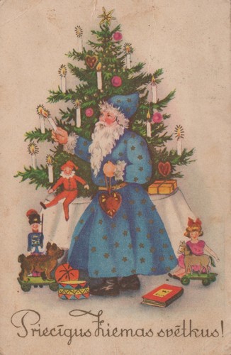 Cartolina vecchio mondo - mondo, babbo