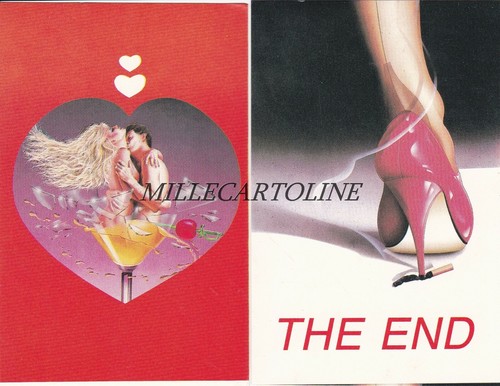 Fine erotismo 3 cartoline - fine,