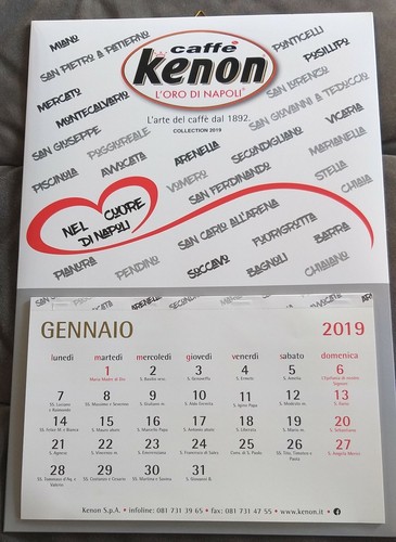 Calendario caffe kenon anno - kenon,