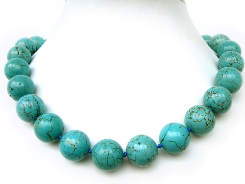 Collana collier turchese - collana, in