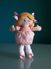 "TRUDI", Bambola di pezza, vestito colore rosa, altezza 27 cm.