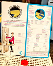 2 Menu colazione in cabina Costa Crociere da appendere alla porta SHIP COSTA