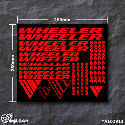 Wheeler kit adesivi - rosso, |