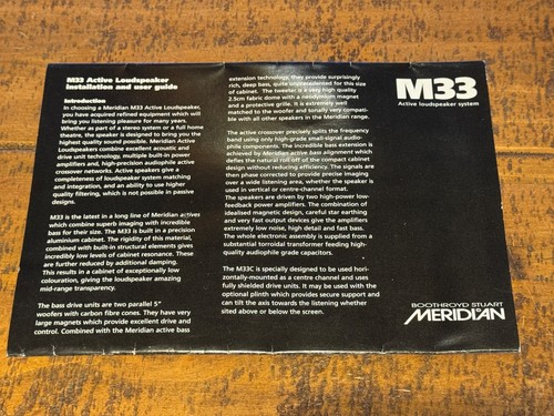 Meridian m33 altoparlante - meridian,