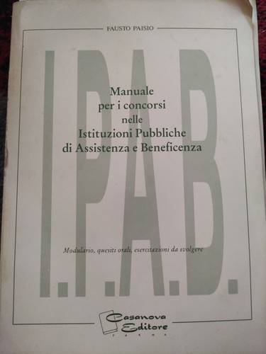 Manuale ipab concorsi - ipab, pubblici