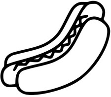 Adesivo hot dog sticker auto