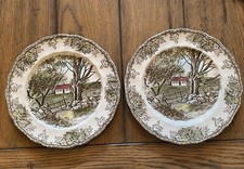 Johnson Brothers Friendly Village Piatti Il Muro di Pietra 8,75" Set di 2