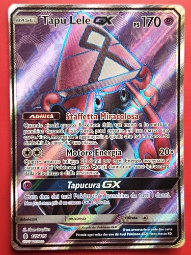 Carta pokemon tapu - lele, gx