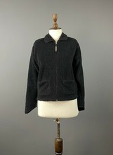 Women NAPAPIJRI Black Polyester Zip Up Fleece Jacket Size S