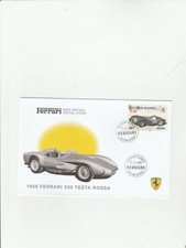 FERRARI - BUSTA FILATELICA UFFICIALE FERRARI 250 TESTA ROSSA (1958)  ISOLE SALOM