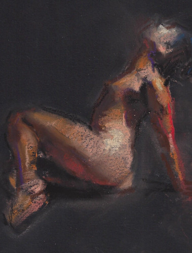 Quadro pastello originale nudo