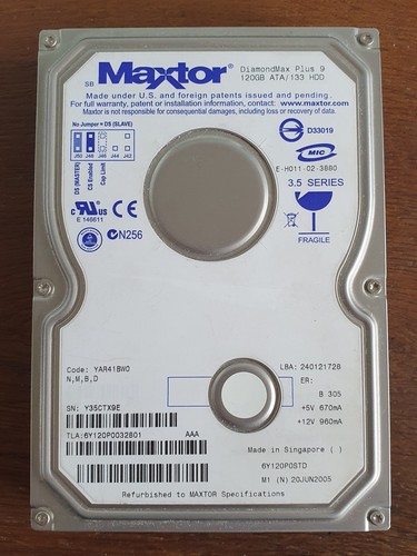 Maxtor diamondmax plus 120go - plus,