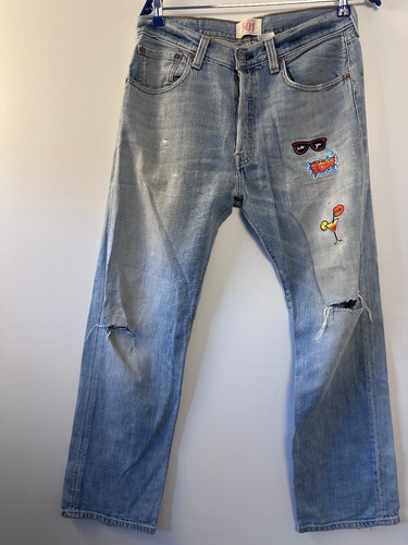 Jeans vintage levis 501 blu - vintage,