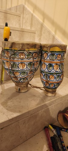 Coppia bongo ceramica - in,