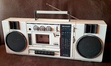 SHARP GF7300 STEREO RADIO CASSETTE RECORDER WHITE VERSION,WORKING 