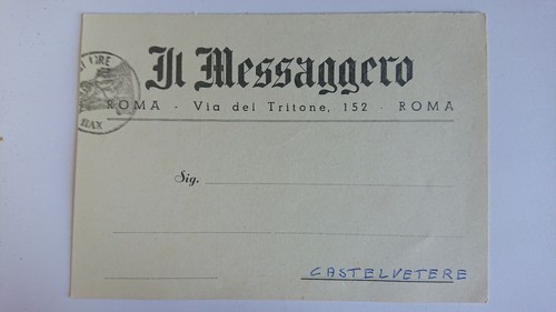 Cartolina pubblicitaria - cartolina, il