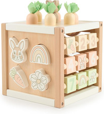 Berry - Cubo Motorio, Coniglietto Fine, in Legno Sostenibile FSC®, Giocattolo pe
