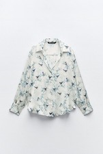 Zara Women Printed Satin Shirt