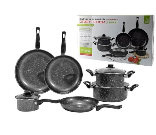 Batteria pentole padelle 9 - pentole,