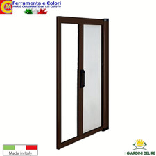 Zanzariera a Rullo Per Porta Finestra Riducibile Apertura Orizzontale Marrone