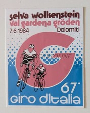 SELVA WOLKENSTEIN VAL GARDENA GRÖDEN DOLOMITI 67° GIRO D'ITALIA 1984 Adesivo