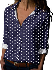 Camicia Donna Elegante Pois -