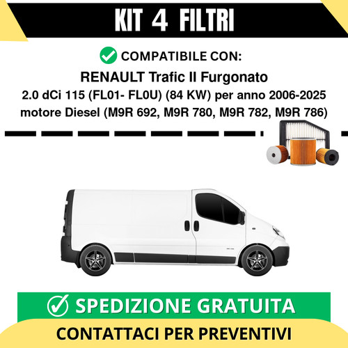 Kit filtri tagliando - 4, per