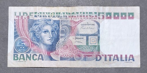 50000 lire volto - 50000,