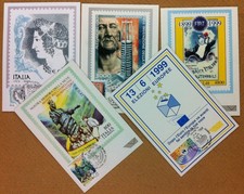 5 Cartoline Maximum Poste Italiane - 1999 - annulli FDC figurati