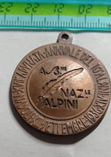VECCHIA MEDAGLIA MILITARE RICORDO ADUNATA ANA ALPINI NAPOLI 1936 VENTENNIO