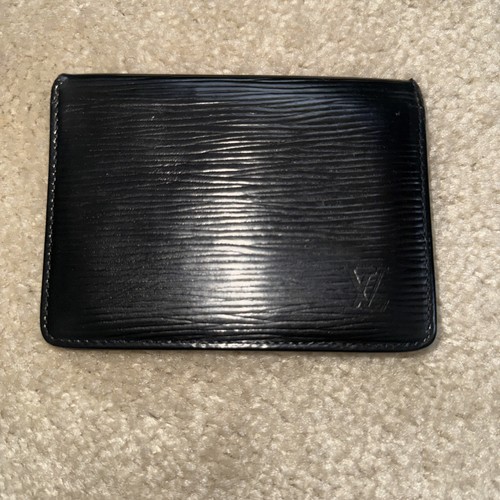 Porta carte nero pelle - lv,