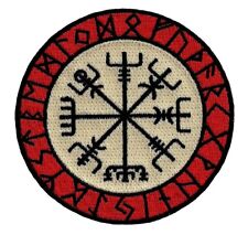 TOPPA BUSSOLA VICHINGA VEGVISIR FERRO RICAMATO RUNA NORRENA ISLANDESE - FANTASIA