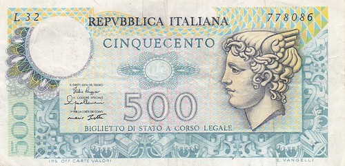 Banconota italia 500 - banconota,