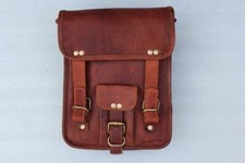 Borsa a tracolla 15" vintage ultimo stock pelle di capra messenger vera laptop