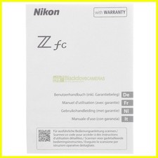 Manuale originale per fotocamere Nikon Z FC Istruzioni. Guida in italiano ZFC.