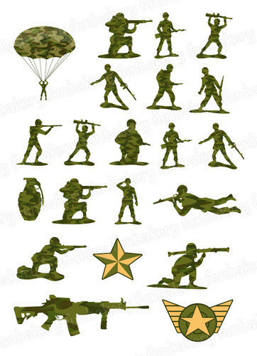 Cake topper soldato militare