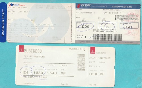 Biglietti aereo esteri - aereo, usati
