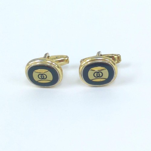 Gemelli gucci nero oro vintage - oro,