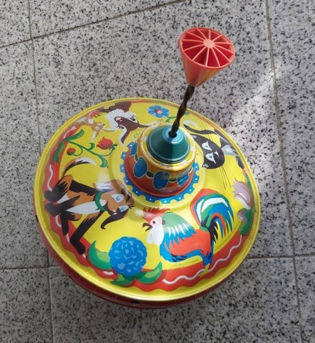 Giocattolo latta spinning top - latta,