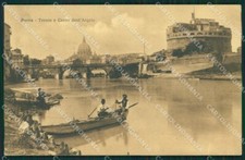 Roma città Castel Sant'Angelo Barca cartolina MT2416
